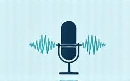 Illustration of podcast microphone and sound waves representing basics.