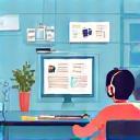 Illustration representing online learning.